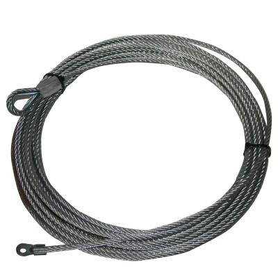 Winch Rope Wire 10031 1/5 Inch x 47 Foot (8.1mm x 14.5m) Gray Bulldog Winch