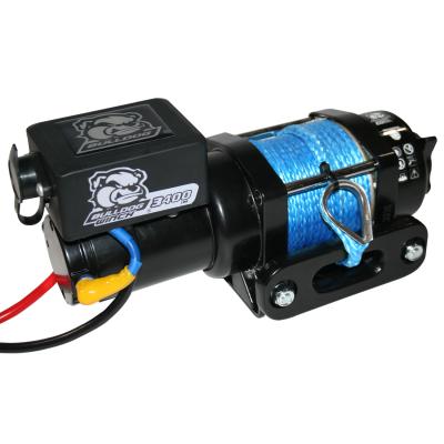 3,400 LB Trailer/Utility Winch 50 Ft Synthetic Rope Hawse Fairlead Mount Plate Bulldog Winch