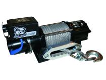4,400 LB Trailer/Utility Winch 50 Ft Synthetic Rope Hawse Fairlead Mount Plate Bulldog Winch